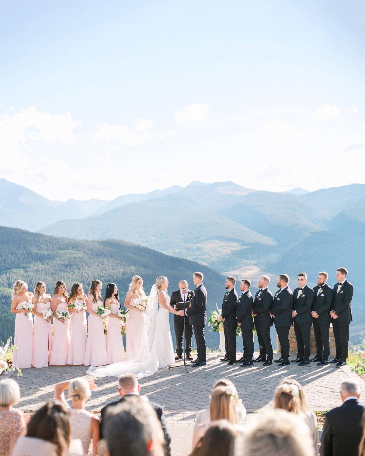 Vail wedding deck wedding by Amanda Berube, Colorado Springs Photographer