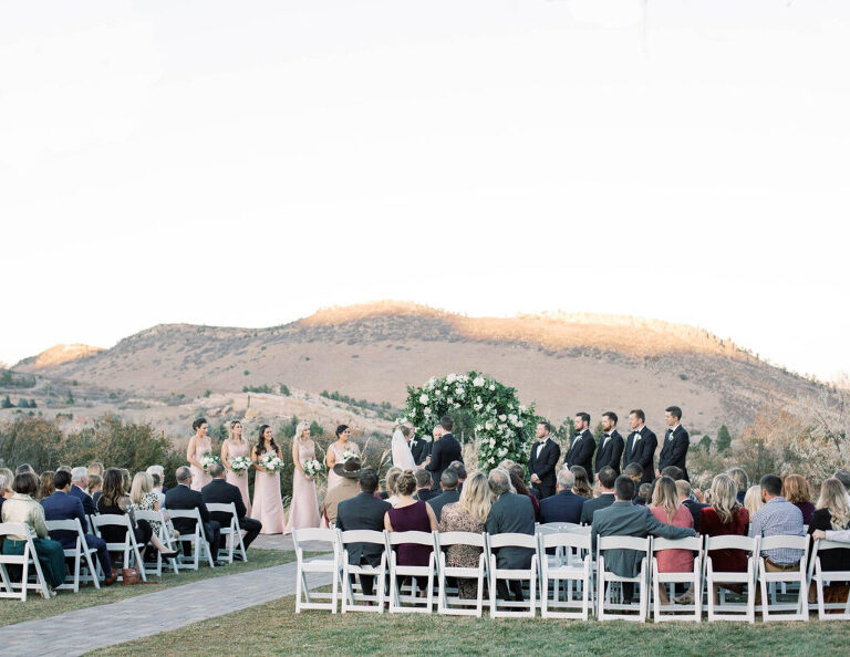 Colorado mountain wedding ceremony at the Manor House by Amanda Berube, Littleton Colorado