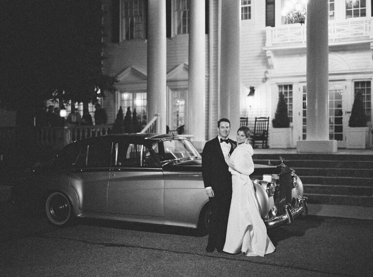 Classic black and white bride and groom portraits from The Manor House wedding