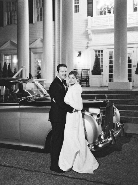 Classic black and white bride and groom portraits from The Manor House wedding